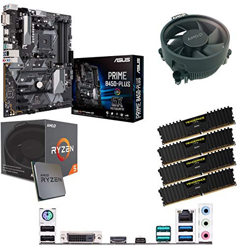 Components4All AMD Ryzen 5 2600 3.4GHz (Turbo 3.9GHz) Six Core Twelve Thread CPU, ASUS PRIME B450-Plus Motherboard & 16GB 3200MHz Corsair DDR4 RAM Pre-Built Bundle