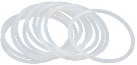 sourcing map 10Stk Silikon O-Ringe 60mm OD 53,8mm ID 3,1mm Breite Weiß | VMQ Dichtung für Kompressor Ventile Rohr Reparatur