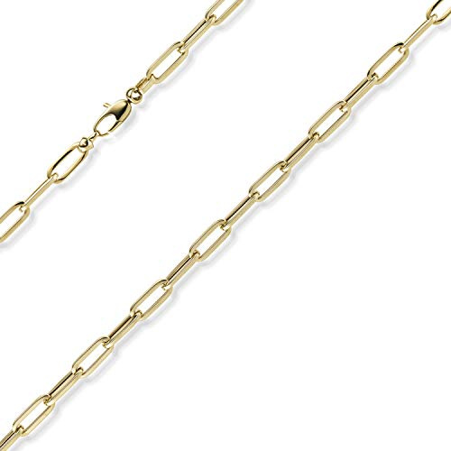 4,5mm Paper Clip Kette Collier aus 585 Gold Gelbgold 50cm Halskette Halsschmuck