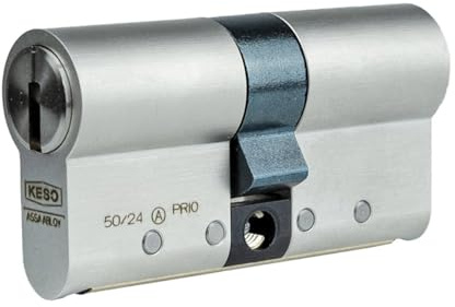 KESO 8000 Omega² 81.A16 Doppelzylinder 35/40 mm | Modularer Schließzylinder Profilzylinder | Aktiv-Kopierschutz Not- und Gefahrenfunktion/Prioritätsfunktion | Sicherungskarte + 5 Schlüssel