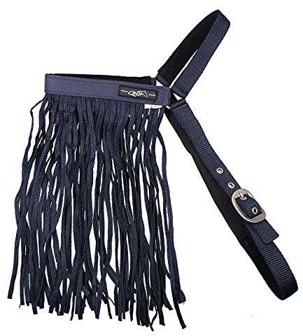 ARBO-INOX®- Fliegenfransen Fliegenmaske – ohne Halfter anwendbar – Robustes Polyester in Dunkelblau