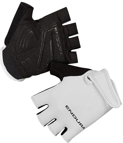 Endura Damen Xtract Fahrradhandschuh | Gel-Polsterung | Handinnenflächen aus Silikon | Ganztägiger Komfort | Schutz vor Blasen Kurzfingerhandschuhe, Weiß, L