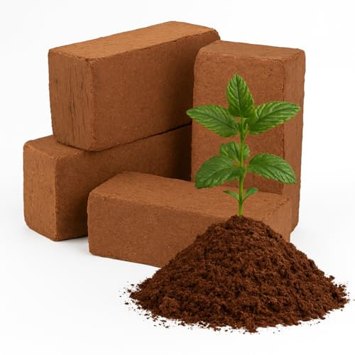 Coco Coir Compost Brick | 100% Natural Easy to Grow & Use | Reptile Friendly Growing Media | Coco Soil (3 Bricks)