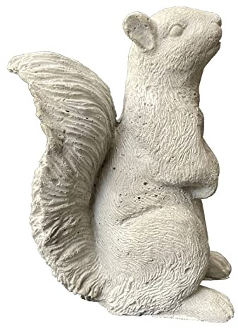 ZGM Betonfigur Eichhörnchen Skippy - handgefertigte Dekoration für Garten und Haus