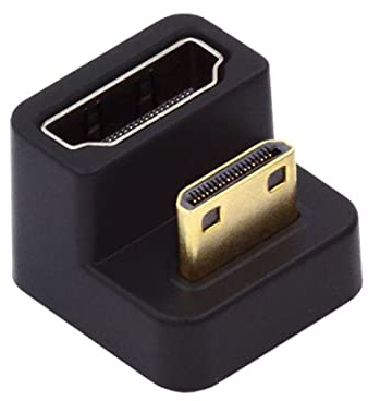 Chenyang Adaptateur de conversion HDMI mâle vers HDMI femelle, mini HDMI, 4K@60Hz, 180 degrés, connecteur d'extension coudé vers le bas