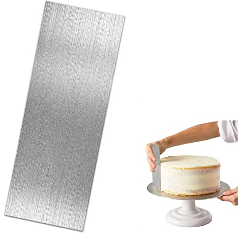 8.6 Inch Stainless Steel Cake Scraper Metal Scraper for Cake Smoother Leveler Scraper Cake Decorating Comb Cake Cutter for Mousse Butter Cream