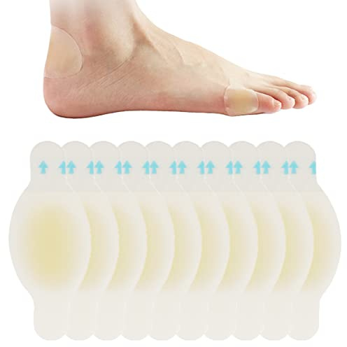 10-pack osynliga blåsplåster, hydrokolloid, osynliga blåsdynor, gelblåsor, vattentäta blåsor, plåster, bandage för häl och skydd, snabbare helande sår