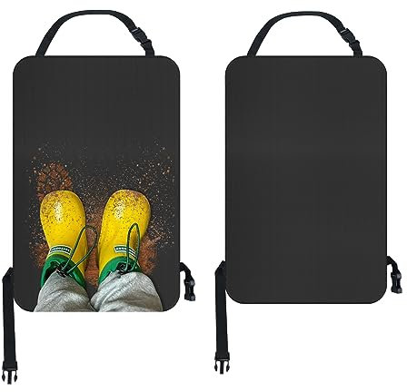 DUDSOEHO Kick Mats Back Seat Protector for Kids- 2 Pieces Car Seat Protectors 600D Oxford Cloth Waterproof Back Seat Protector Anti-Dirty