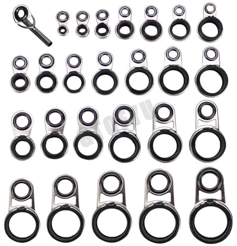 Angelrute Reparatur Zubehör 2mm-12mm Alle Set Durchmesser Rock Angelrutenführungen Ring Reparatur Mehrere Größen Meer Angelrute Führungsringe Rocky Rod Drahtschlaufe. See-Stabführungsring (Color : A