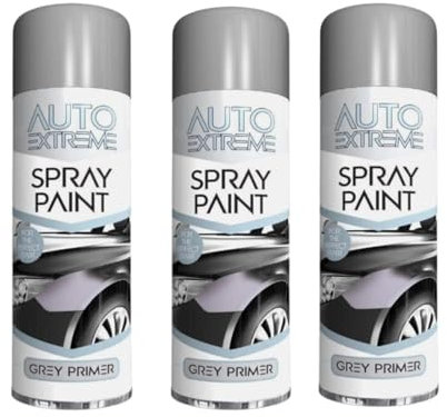 YSAMAX All Purpose Auto-Extreme Spray Paint, Boast a Stunning Appearance, Long-Lasting Durability, Effortless Excellence, Grey Primer, 250 ML (3PCS)