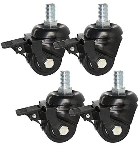 Bürorollen Rollen 2/2,5 Zoll Spiral-Nylon-Rad Lenkrollen 3-Zoll-Möbelrolle Für Tischwagen Bett Werkbank