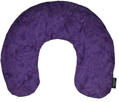 Mother Earth Pillows Large Triggerpoint Flax Pillow for Neck and Shoulder Relief (Purple Print - No Herbs Added)