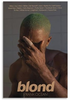 Ockxin Frank Ocean Poster Blond Album Cover Minimalist Music Posters for Room Aesthetic Canvas Wall Art Bedroom Decor12x18inch(30x45cm)