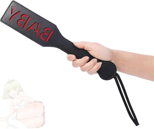 1pc negro de cuero de imitación azotes paleta, juego de accesorios