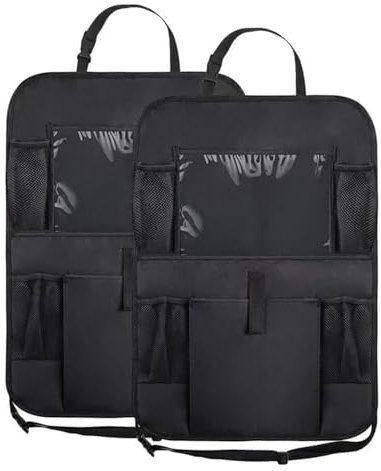 JJHMJJM 2er Pack Autositz Organizer,für Maserati Grecale GT Trofeo Grecale Folgore.Mit transparentem Bildschirm Tablet-Halter und Taschen Auto-Organizer
