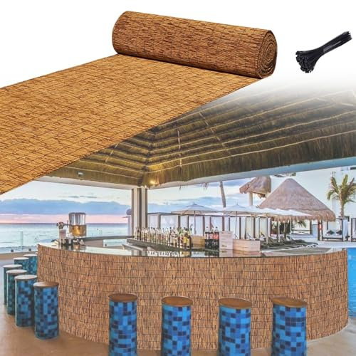 BZCKBZ Sichtschutzzaun Für Terrassen, Natürlicher Schilfzaun Schilfrohrmatte Für Den Außenbereich Als Zaunabdeckung, Sichtschutz Und Zur Dekorativen Verwendung(110x100cm(3.6x3.3FT))