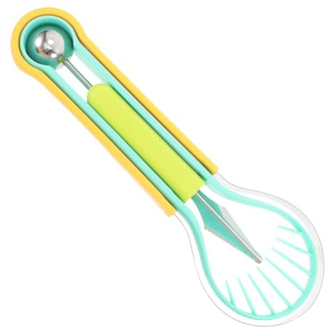 JECOMPRIS Affettatrice Per Anguria in Acciaio Inox Utensile Per Tagliare Frutta Scoop e Scavino Per Melone Set Di Strumenti Per Cubetti Di Frutta Strumento Da Cucina Pratico