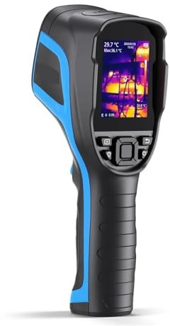 Termocamera Termocamera, 256 X 192 IR Telecamera a infrarossi portatile ad alta risoluzione con durata della batteria di 12 ore con analisi PC per ispezioni edili, HVAC ed elettriche