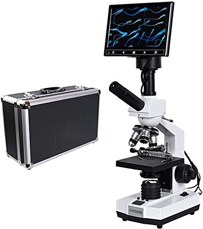 Mikroskop, 2000X Professional Lab Sperm Biological Hd Binokulärmikroskop Zoom Tv Mikroskop med 7' LCD 5MP Electronic Digital okular