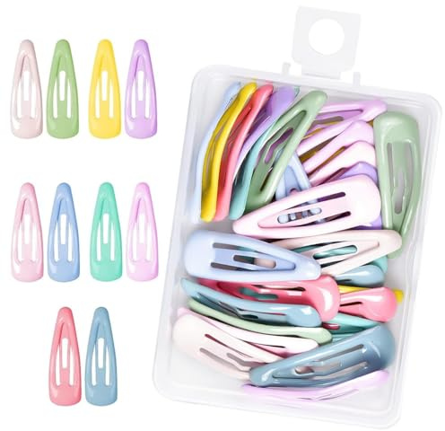 30PCS Baby Snap Hair Clips – 3cm Mini Metal Hair Barrettes for Toddlers, Girls & Infants – Assorted Colors, Secure Hold, Soft Edges, Daily Use for School, Parties & Photoshoots