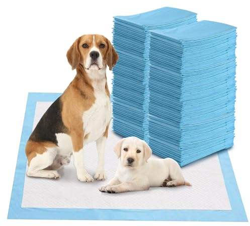 FANTASK Welpenunterlagen Puppy-Pads, 100 Stück, Trainingsunterlagen Hunde, Trainingspads Welpen, Auslaufsicheres 5-lagiges Design, Hygieneunterlagen Einwegpads PIPI-Pads, 60 x 90cm