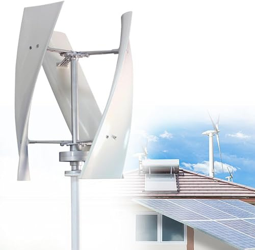 Kit generatore Eolico Verticale da 13000 W - 3 Pale, Controller CC 12 V/24 V, Ideale per Barche, cabine, terrazze, Alimentazione Domestica, Soluzione energetica rinnovabile Ecologica