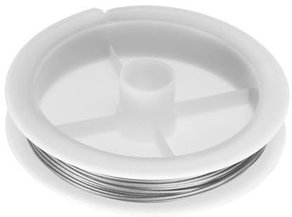 QUARKZMAN Alambre De 33 Pies De Longitud Calibre 21 Para Alambre Plata | De Acero Inoxidable, Para Joyería, Resistente Al Deslustre, Para Abalorios Para Suministros De Fabricación De Joyería