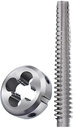 Maschi a Flauto Dritto 1 Set di maschi e filiere trapezoidali destri TR 8 10 12 14 16 18 20 22 24 X1.5 X2 X3 X4 Filettatura Maschi a vite Filettatura Filiera tonda(T10x3)