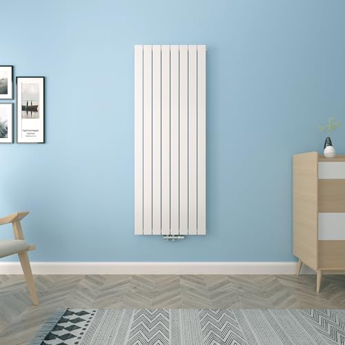 Acezanble Vertikal Heizkörper 1600x602 mm 1194W Design Flachheizkörper mit Mittelanschluss, Einlagig Weiß Paneelheizkörper Wandheizkörper für Bad, Wohnzimmer & Schlafzimmer