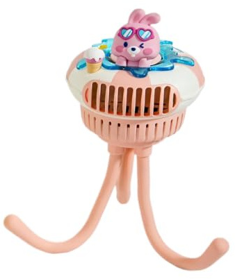 Genérico Ventilador para Cochecito | Ventilador de 3 Velocidades con Pinza para Silla de Auto Infantil | Gran Duración Batería Accesorios Refrescantes Infantiles Para Silla de Ruedas y