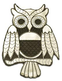 Catch the Patch xxl Eule Aufnäher zum Aufbügeln 29,8 x 20,1 cm Bügelbild für Kinder Mädchen mit Lieblingsvogel Federtier, Bügelpatch Patches Bügelflicken