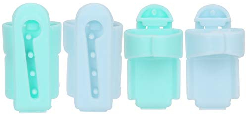 Cikonielf 4 Stücke Strickfingerhut Fadenführung Fingerhut Kunststoff Stricken Fingerhut Fingerführungen Strickwerkzeug Stricken Bastelzubehör