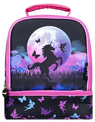 Fringoo Kids Lunch Bag for School - Insulated 2 compartments - 5 Designs | Lunch Bag with Compartment, Great School Lunch Bag, Fully Insulated ,