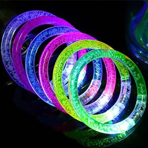 PRECORN LED Leuchtarmband-Set: 12 Stück (6 Farben) - Vielseitiges Glowstick-Armband für Kinderpartys, Geburtstage, Fasching, Halloween & mehr
