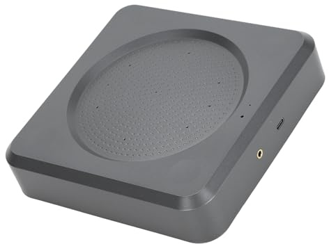 VBESTLIFE Microphone USB de Conférence, Condensateur Omnidirectionnel à Réduction de Bruit, Micro PC, Haut-Parleur USB, Prise de Voix, pour Vidéoconférence, Cours en Ligne,