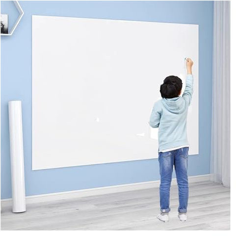 blais Große Whiteboard-Blätter Zum Aufkleben an die Wand, Flipchart-Papier, Großes Whiteboard für die Wand, Whiteboard, Trocken Abwischbare Magnetfolie Weiß Glänzend Color : White, Size : 110x300cm