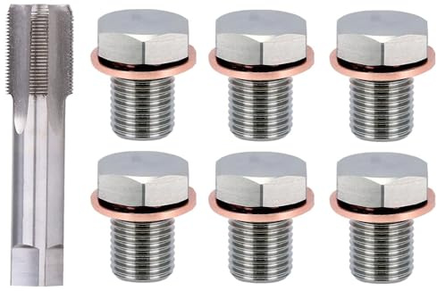 Surtido de tornillos y arandelas de tapon de carter. Métricas a elegir M13x1.5p / M15x1.5p / M17x1.5p / M20x1.5p (M13 x 1.5p)
