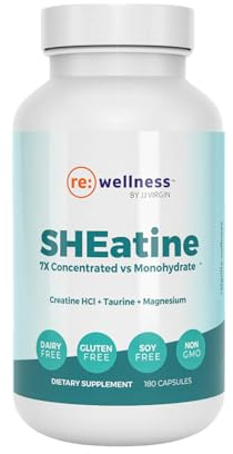 Reignite Wellness by JJ Virgin | SHEatine | Creatine HCL, Taurine & Magnesium Glycinate | 180 Capsules