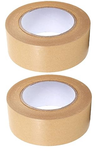 Operitacx Verpackungschips Hochwertiges Braunes Kraftpapier Klebeband 48mm x 50m Wasserfestes Vielseitiges Verpackungsband Für Sicheres Versiegeln Von Kartons Und Paketen Einfach Abreißbar