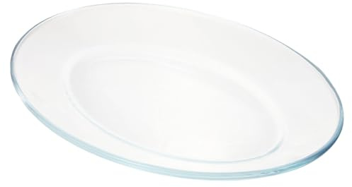 ABOOFAN Tempered Glass Fish Plate Large Oval Decorative Food Serving Plate for Steaming Fish in Kitchen Microwave Oven