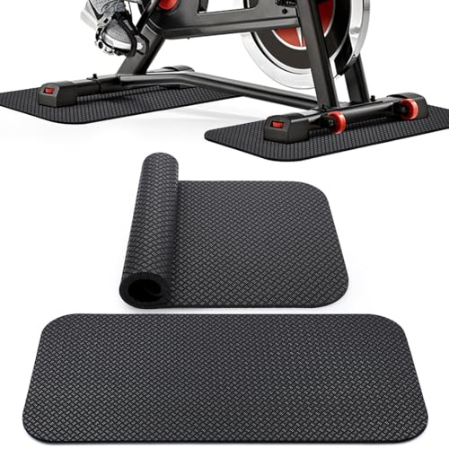 TOBWOLF Bodenschutzmatte für Fitnessgeräte Heimtrainer, Anti-Rutsch Peloton Bodenschutzmatte, Doppelmatte Bodenschutzmatte Fitnessgerät Für Sportgeräte Home Gym