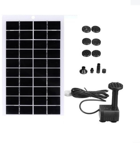Solar Brunnenpumpen Solar Springbrunnen für Außen, Teichpumpe Solar Wasserspiel Solarbrunnen für Draussen mit Filter Solarpumpe für Brunnen 9 Düsen für Kolibribad, Teich, Pool, Aquarium