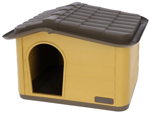 Kerbl Pet Casa para Gatos Paola Eco, Miel/Negro, 60x51x41 cm, Cueva para Gatos, 100% plástico Reciclado, para Perros y Gatos