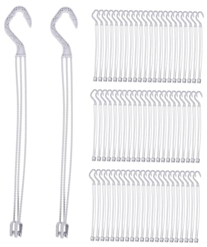 Milisten 30 Crochets Multifonctionnels en Plastique Blanc pour Pots de Fleurs, Supports Pratiques pour Jardinières Balcon et Rebords de Fenêtre