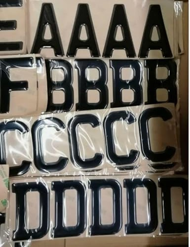 3D Gel Letters Number Plate Domed resin digits characters letters Set kit *350