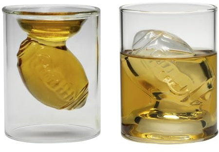 Shotglas fotboll 3D set om 2 | snaps | snapsglas | party | firande | sport | superskål | fotbollsglas