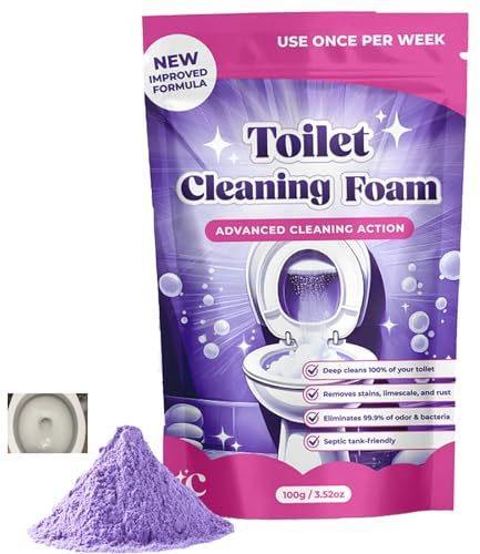 Espuma de Limpieza de Inodoro,Limpiador Inodoro Sin Contacto, Polvo Removedor Cal,Polvos Espumosos Limpieza