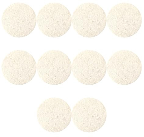jojofuny 10 Stück Luffa Schwämme Gesichtsreinigungspads aus Natürlichem Luffa Multifunktional zum Ölentfernen und Sanftem Peeling für Empfindliche Haut Beim Makeup Entfernen und Reise