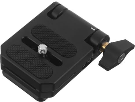 ELAYARD Supporto a Sgancio Rapido per Fotocamera DSLR e Mirrorless in Lega di Alluminio Piastra Pieghevole Verticale per Treppiede Morsetto Accessorio Versatile per Montaggio e Riprese