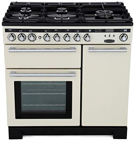 Rangemaster EDL90DFFIV/C Encore Deluxe Ivory with Chrome Trim 90cm Dual Fuel Range Cooker